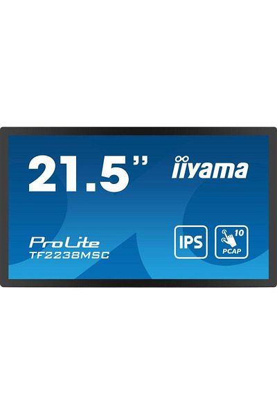 IIYAMA Monitor IPS LED Iiyama, 21.5" TF2238MSC-B1, Full HD (1920 x 1080), HDMI, DisplayPort, Boxe