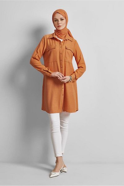 Alvina Shirt Collar Tunic 44815