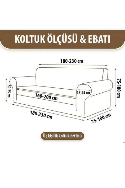 Home Geçirmeli Lastikli Koltuk Örtüsü Seti 3+3+1+1