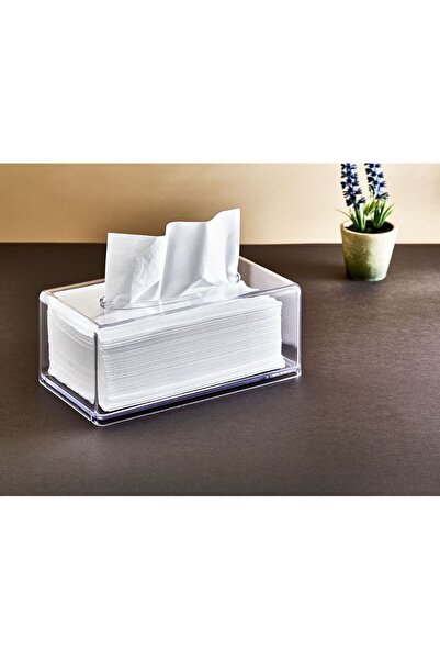 Eynel Διαφανής οργάνωση χαρτοπετσέτας - Organizer Tissue Box και δοχείο αποθή...