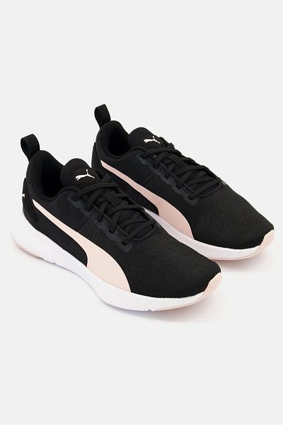 Puma Women Flyer Lace Up Running Shoes, Black