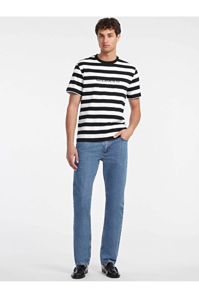 Guess Jeans Ανδρικό πολύχρωμο ριγέ κοντομάνικο μπλουζάκι Guess