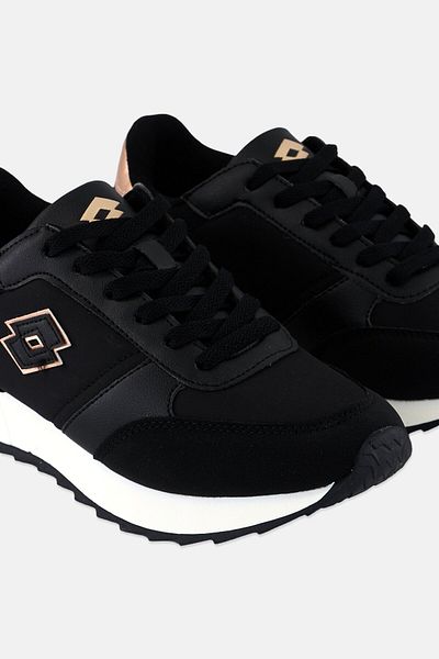 Lotto Women Lace Up Casual Shoes, Black