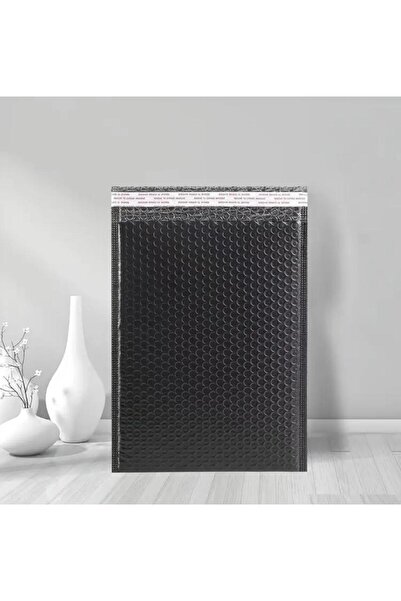 OZN AKSESUAR Bantlı Siyah Patpatlı Balonlu Kargo Poşeti E Ticaret poşeti 10 Adet 11x13+4