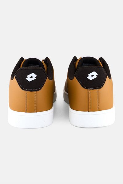 Lotto Men Brand Logo Lace Up Casual Shoes, Tan