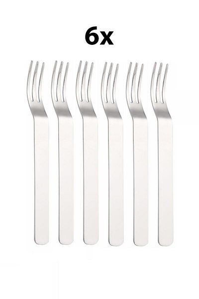 Chavin 304 Steel 6 Pcs Silver Color Dessert and Fruit Fork Mt159By-6