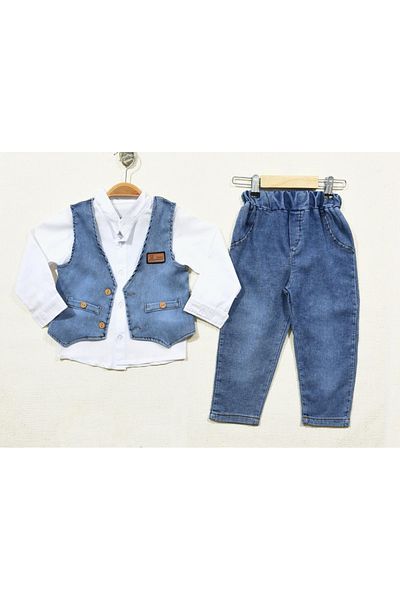 ayzen store Men's Vest Judge Collar 3 Piece Set
