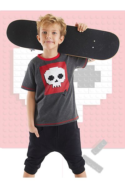 MSHB&G Skull Boy póló Capri rövidnadrág szett
