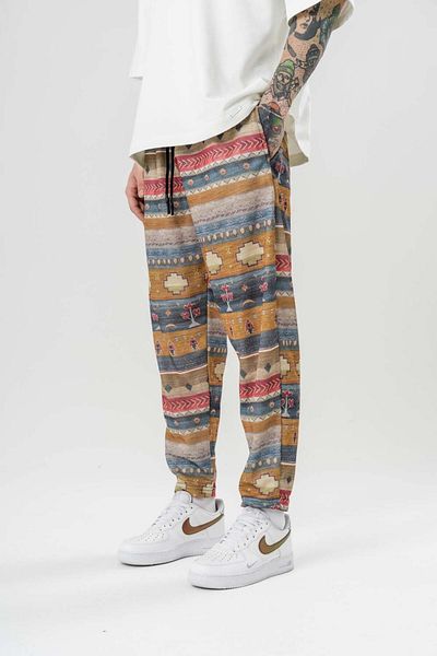 go gang own Retro Mine Waist Elastic Carrot Pants