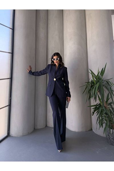 ZF BUTİK Gold Button Suit