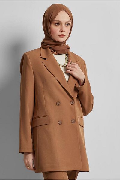 Alvina Kruvaze Collar Blazer Jacket 45436
