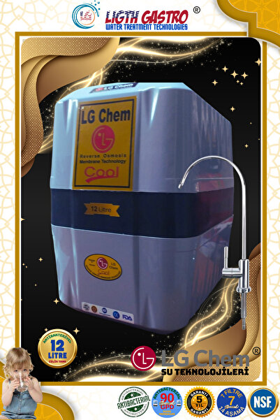 ligth gastro LG Chem COOL 12 Lt. 7 FİLTRE 14 AŞAMA GÜMÜŞ İYON FİLTRELİ ANTRAS...