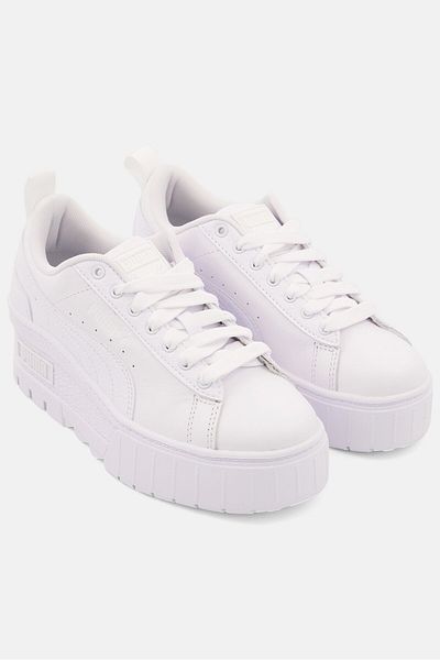 Puma Women Mayze Wedge Lace Up Walking Shoes, White