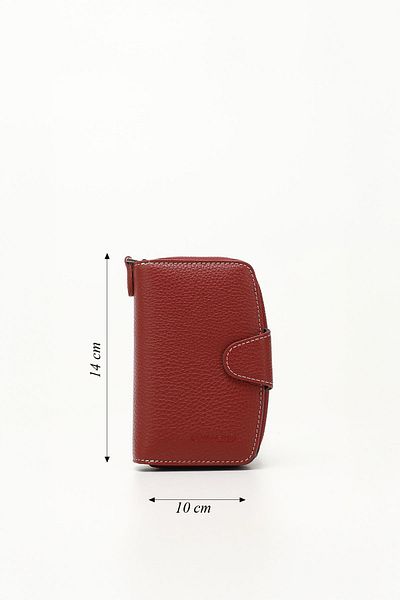 GÖNDERİ(R) RED BLUE Genuine Leather Women's Wallet 06518