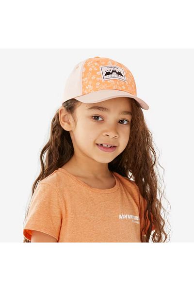Decathlon Children's Outdoor Hat - 2/6 Years - Beige/Orange - Mh100