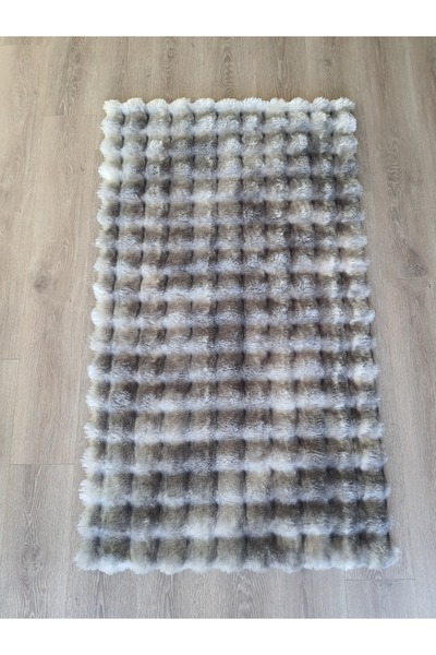 Halımark Peluş Buble Halı-Gri Degrade