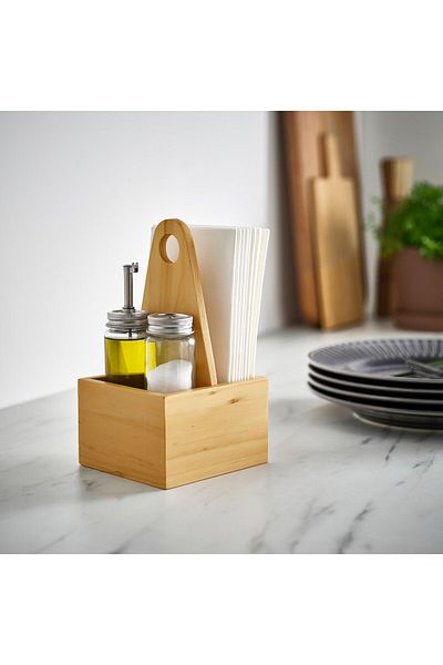 IKEA CHOKLADHAJ Portable Organiser, Wood, 12 x 11 cm