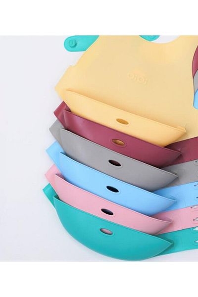 OiOi Silicone Baby Bib Woody Brown