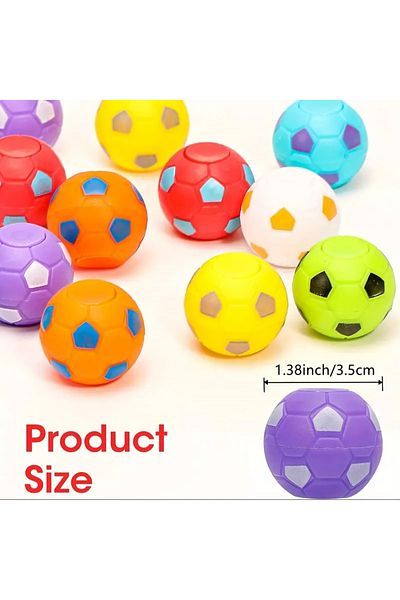 Ayver 2 Pcs Soccer Ball Shape Plastic Stress Wheel Toy Fidget Spinner 2 Pcs