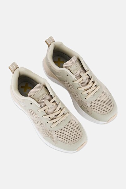 XTI Women Lace Up Training Shoes, Beige