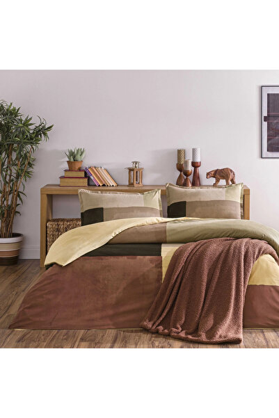 Taç Taç LARİVE Ranforce TEK Kişilik Battaniyeli Kış Seti KREMİT