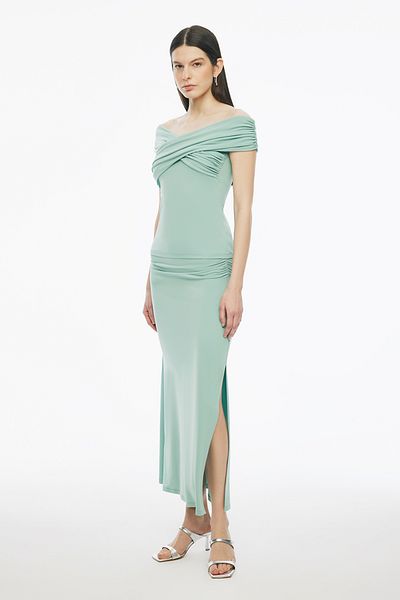 Perspective Μπλούζα με μηδενικό μανίκι με λαιμόκοψη Mint Denias Slim Fit