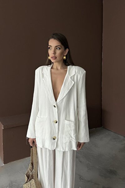 ELİSA Eyesof White Oversize Muslin Set
