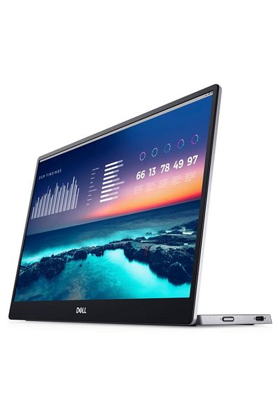 Dell Monitor Portabil IPS LED DELL 14" P1424H, Full HD (1920 x 1080), DisplayPort (Argintiu)