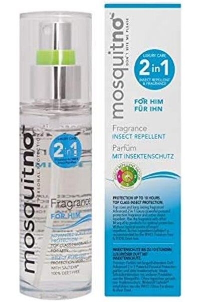 Mosquitno عطر للرجال | برائحة اللوتس الأبيض والسالتيدين | خالٍ من مادة دي إي إي تي بنسبة 100% | فعال ضد