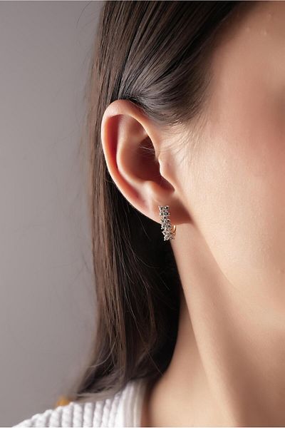 Çlk Accessories Xuping لا يمكن فقدان أقراط زهرة صف 35721