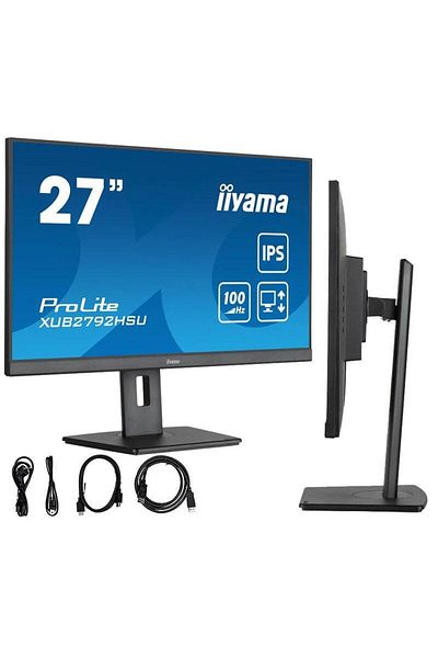 IIYAMA Monitor IPS LED Iiyama ProLite 27" XUB2792HSU-B6, Full HD (1920 x 1080), HDMI, 100 Hz, 0,4 ms (Negru)