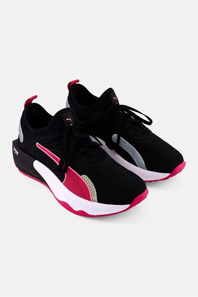 Puma Women PWR XX Nitro Lace Up Running Shoes, Black/Pink