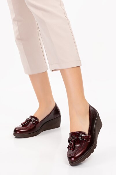 Gondol Genuine Leather Women's Mother's Shoes - Wedge Heel, Comfortable Stylish Ell.6821