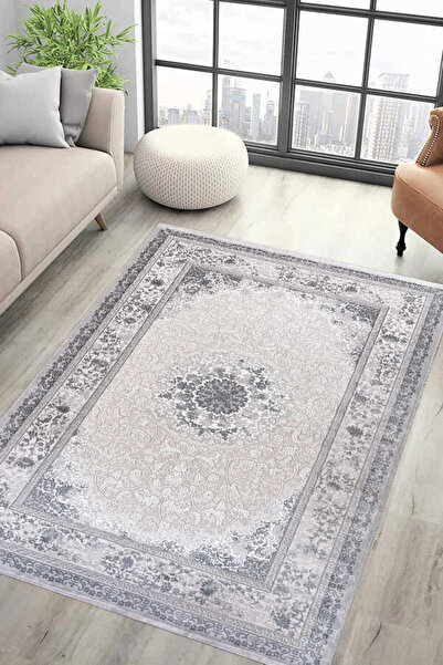 Efor Halı Amasra Koyu Gri Halı Yumuşak Oturma Odası Salon Çocuk Odası Mutfak ...