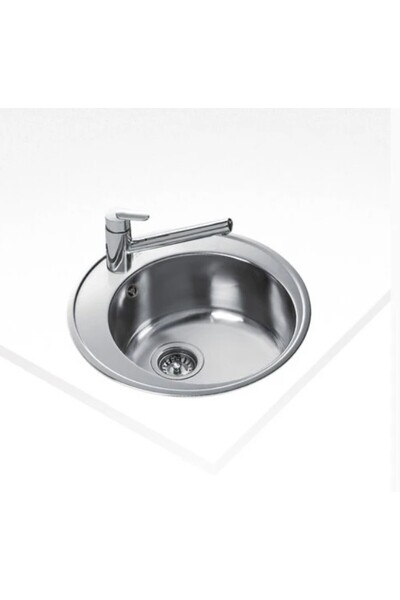 Teka Centroval 45 Paslanmaz Çelik Yuvarlak Tezgahüstü Evye