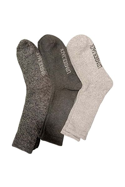 lumberjack Men's Outdoor Thermal Socks - 3 Paring Anthracite