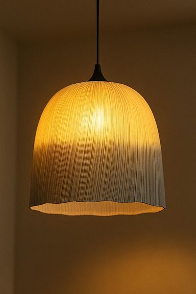 oceanpoint Natural Bamboo Ceiling Chandelier, Handmade Pendant Lamp, Modern and Simple Lighting Design, 40 cm
