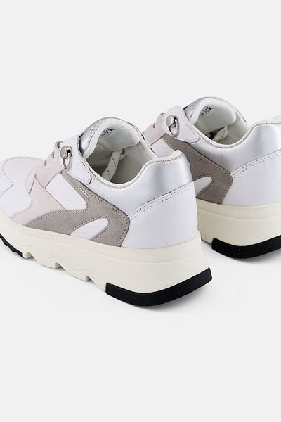 Geox Women D Falena B Abx A Lace Up Sneaker, White