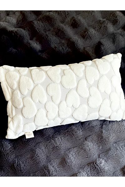 Cottella Bohemian Special Pattern Punch Punch Pattern Decorative Throw Pillow Cover Heart Pattern 28 X 50 cm