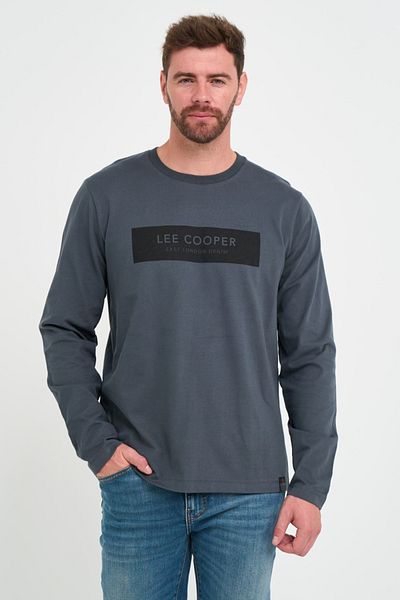 Lee Cooper Tricou barbat cu maneca lunga cu logo aplicat