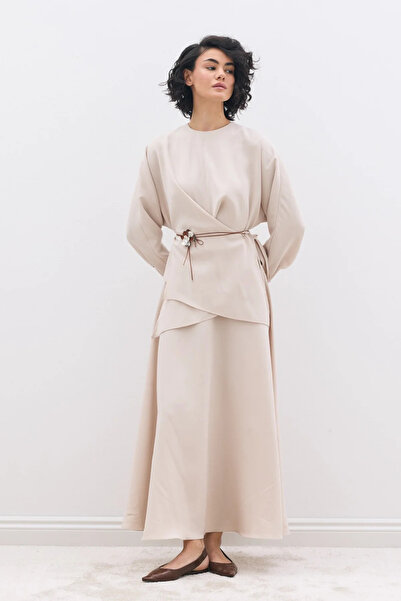 SENA GÜVEN Mate Bluz Kloş Etek Takım Taş