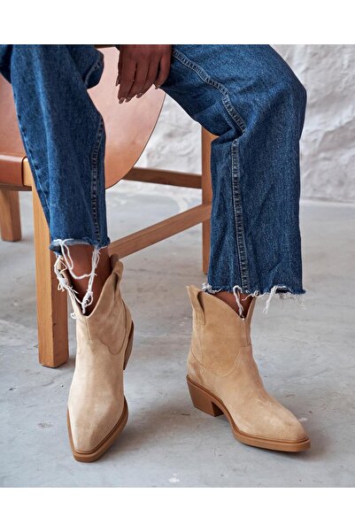 PELİN'İN AYAKKABILARI SOME BAL SÜET KOVBOY BOT