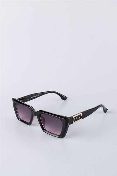 Silvio Monetti Women's Black Uv400 G25Sm8005R02 Sunglasses
