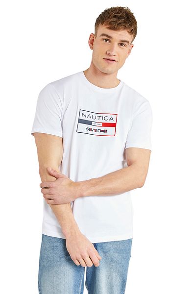 Nautica Graphic Regular Fit Premium Cotton Crew Neck T-shirt
