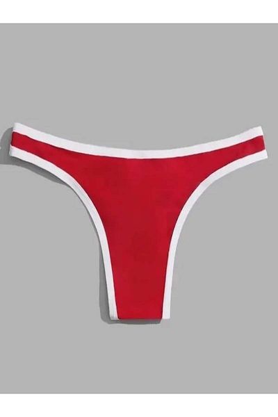 Shimmer Look Men's Red Brazillian Slip with Piping
