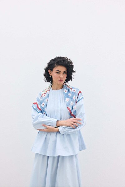 SENA GÜVEN Pimola Bluz Bebe Mavi