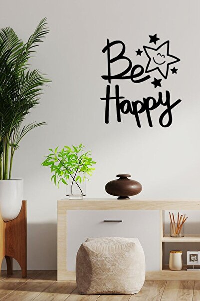 New Jargon Fii fericit - Autocolant cu text, Autocolant de perete, Decor de p...