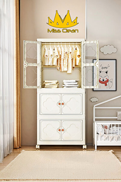 MissClean Çok Fonksiyonlu Saklama Dolabı Büyük Kapasiteli Katlanabilir Kurulu...