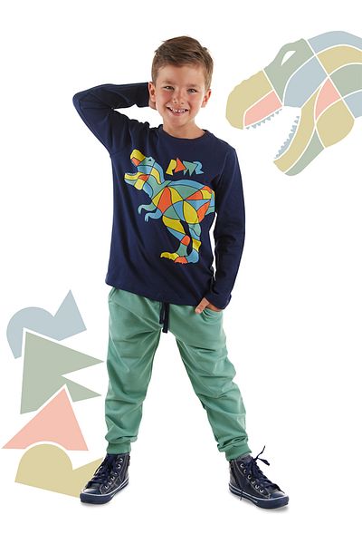 MSHB&G Dinosaur Boy póló és melegítőnadrág szett