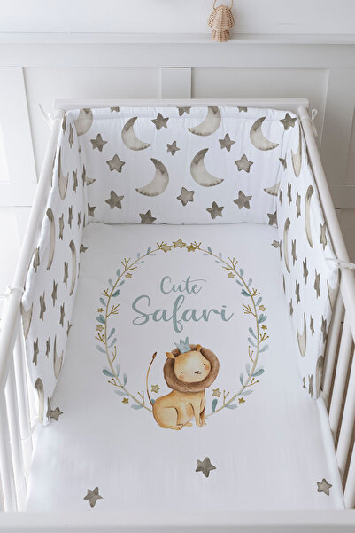 Tuğba Kuğu Bebek Başucu Koruyucu Ve Baskılı Çarşaflı Uyku Seti - For Baby Ser...